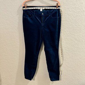 Navy, Old Navy Velvet Skinny Jeans, Size 12 Petite